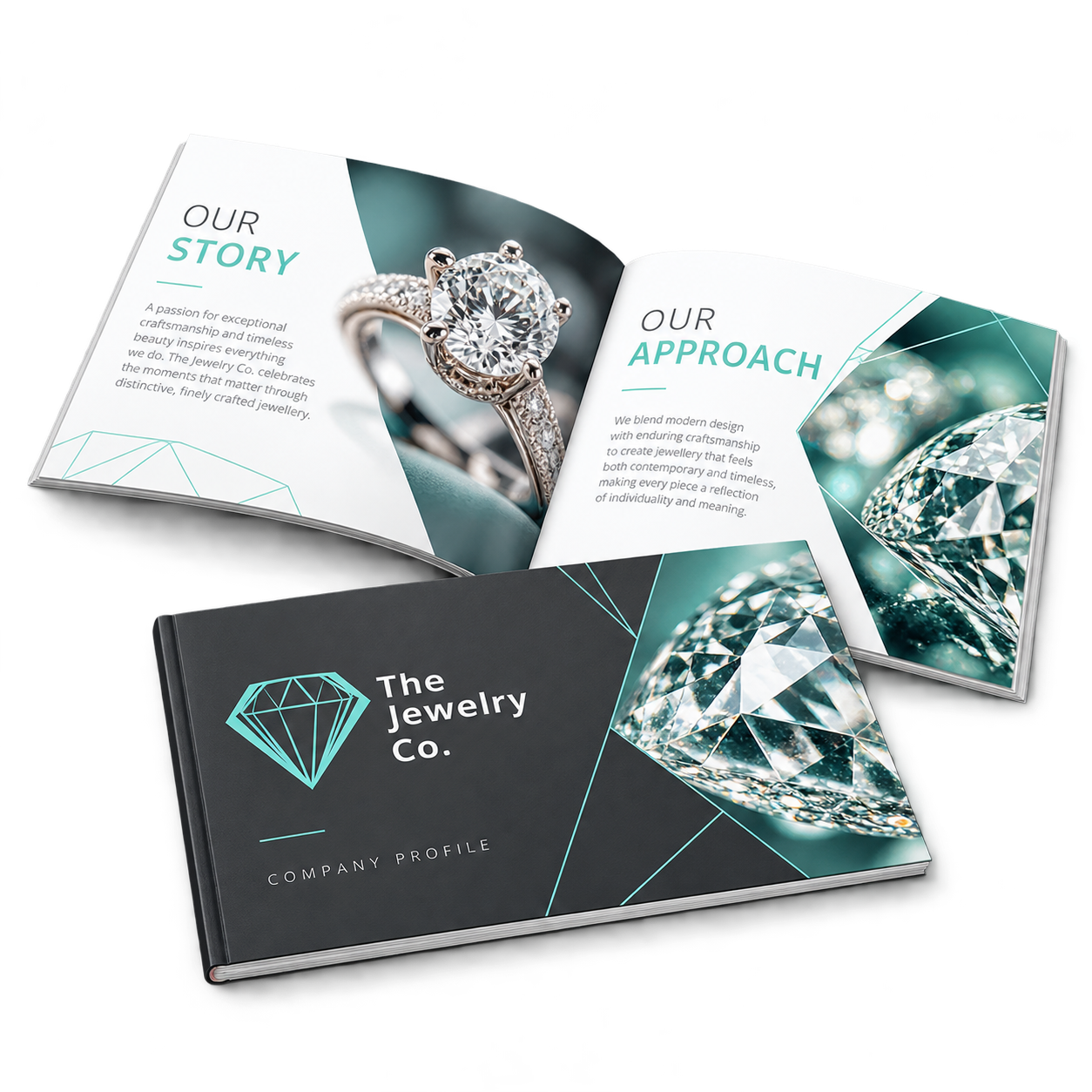 The Jewelry Co.: A luxury company profile booklet for a jeweller.